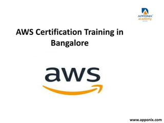 AWS Certification Training in
Bangalore
www.apponix.com
 