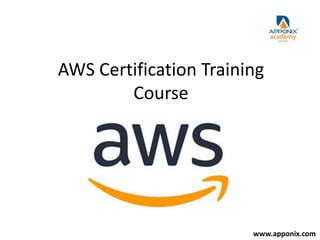AWS Certification Training
Course
www.apponix.com
 