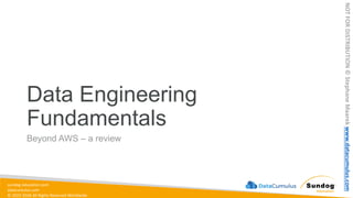 AWS Certified Data Engineer Slides - For AWS | PDF