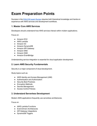 AWS Certified Developer Associate DVA-C02 Certification Guide | AWS ...