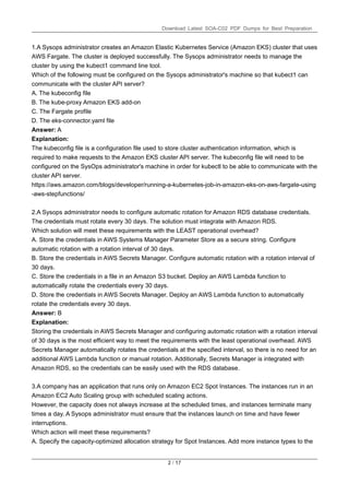 AWS Certified SysOps Administrator Associate SOA-C02 pdf | PDF