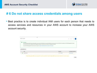 AWS Account Security Checklist | PPTX
