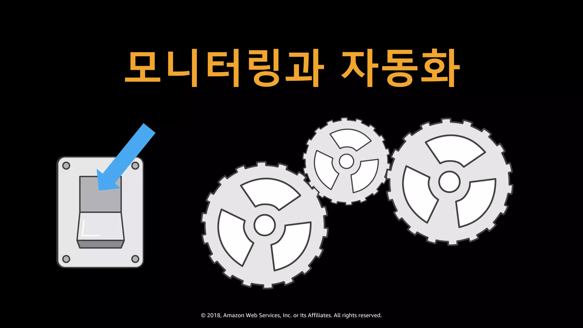 © 2018, Amazon Web Services, Inc. or Its Affiliates. All rights reserved.
모니터링과 자동화
 