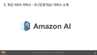 © 2018, Amazon Web Services, Inc. or its affiliates. All rights reserved.
59
Amazon AI
 