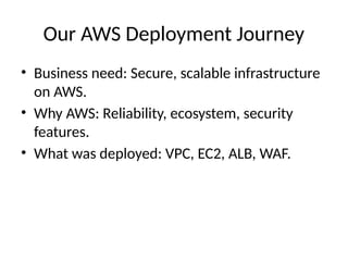 Amazon Web Service Cloud Computing PPT for Beginners | PPTX