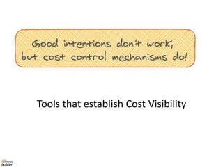 Tools that establish Cost Visibility
 