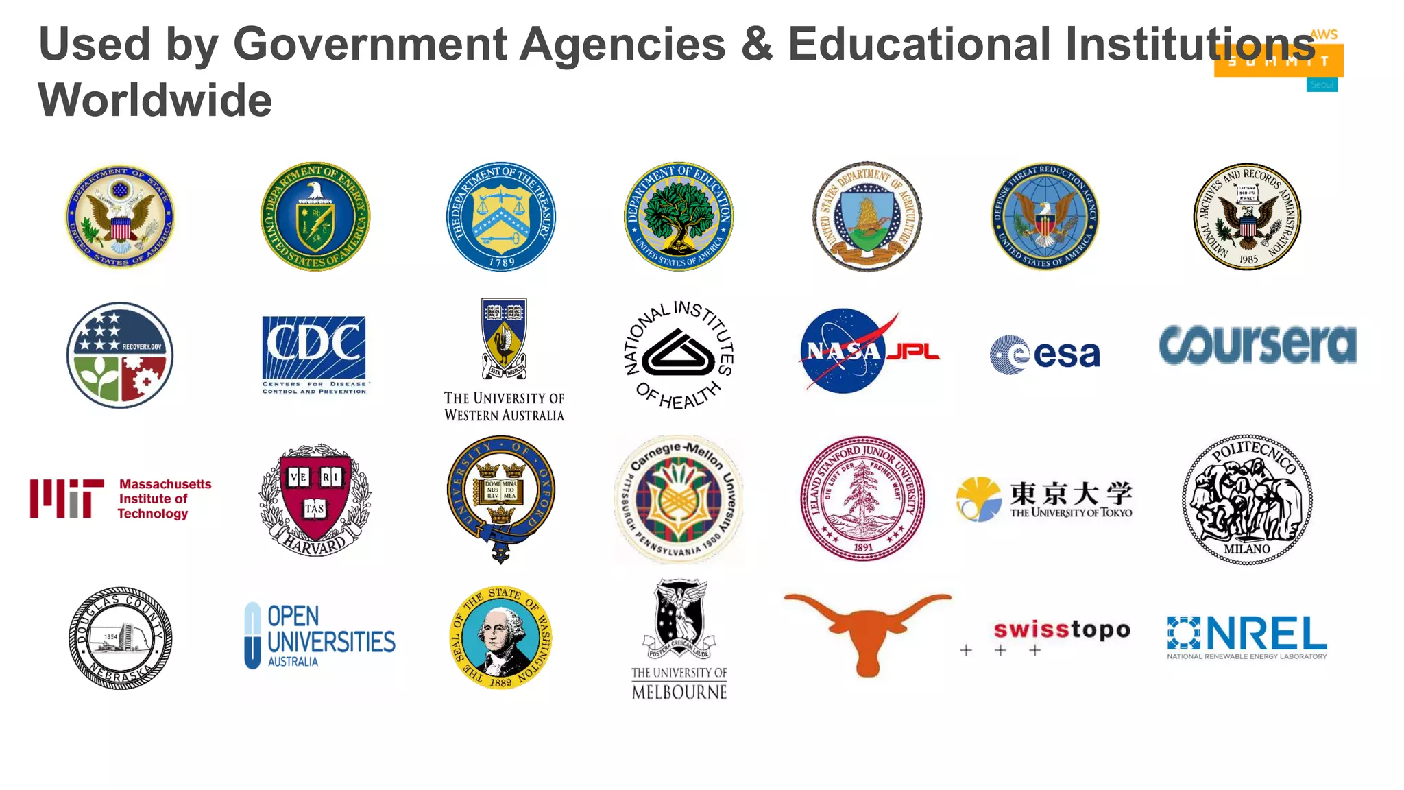 Used by Government Agencies & Educational Institutions
Worldwide
 