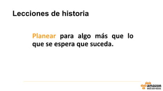 Lecciones de historia
Planear para algo más que lo
que se espera que suceda.
 