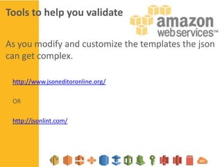 Tools to help you validate
As you modify and customize the templates the json
can get complex.
http://www.jsoneditoronline.org/

OR
http://jsonlint.com/

 