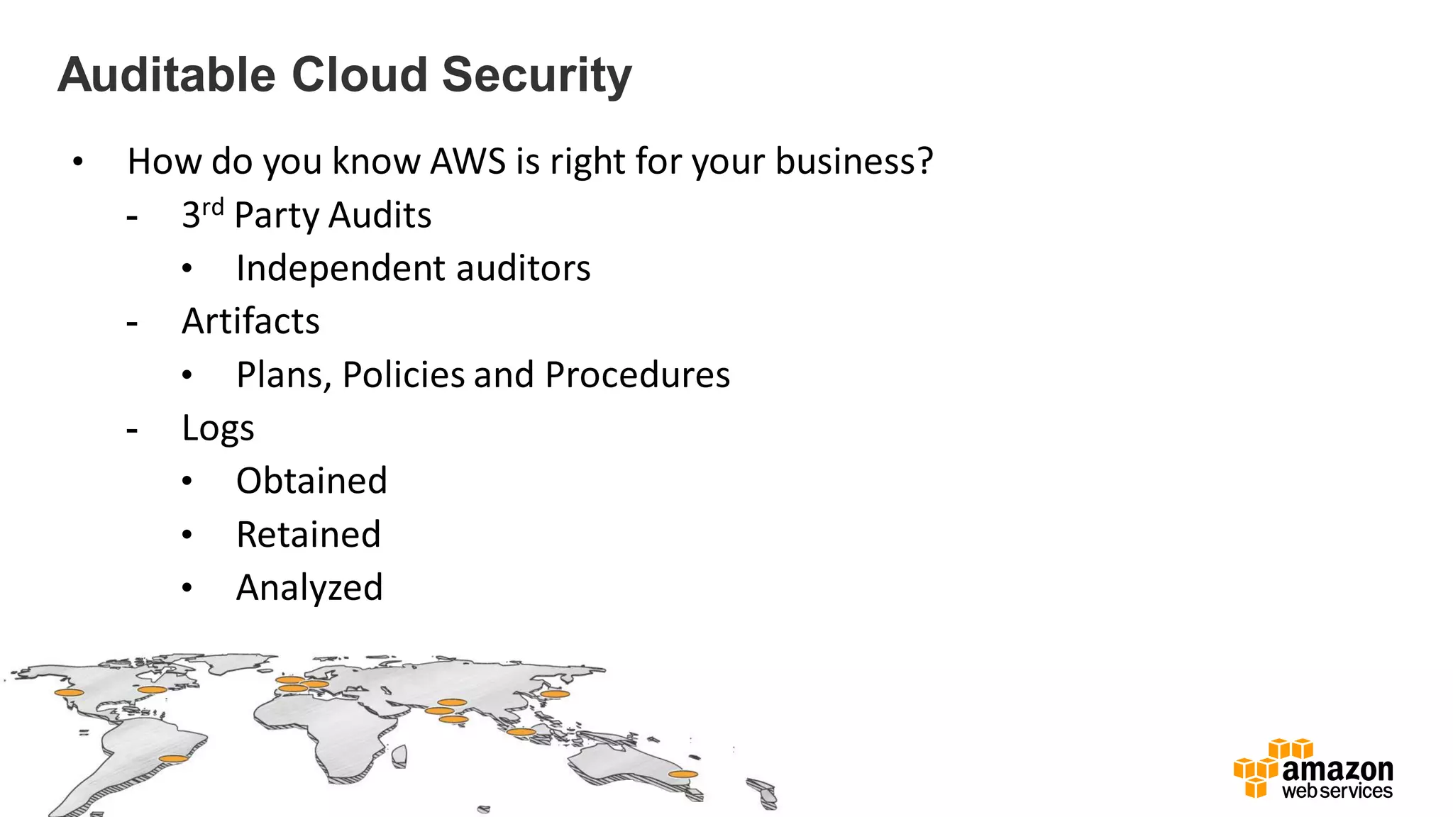 Auditable Cloud Security
 