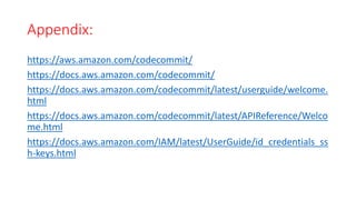 AWS CodeCommit Setup | PPTX