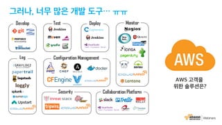 AWS 6월 웨비나 | AWS CodeStar를 통한 DevOps 기반 프로젝트 운영 (윤석찬 테크에반젤리스트)