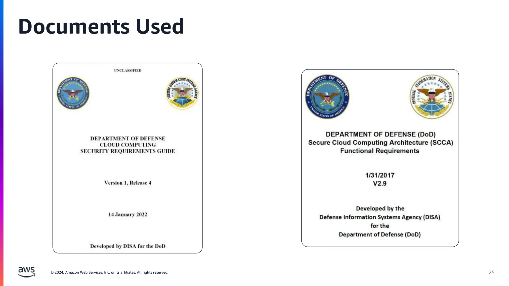 © 2024, Amazon Web Services, Inc. or its affiliates. All rights reserved. 25
Documents Used
 