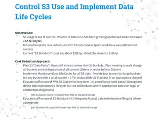 AWS Cost Reduction and Management Plan | PPTX | Cloud Computing | Internet