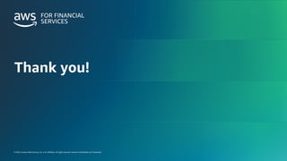 보험사를 위한 AWS DATA ANALYTICS DAY
FINANCIAL SERVICES |
© 2023, Amazon Web Services, Inc. or its affiliates. All rights reserved. Amazon Confidential and Trademark.
Thank you!
© 2023, Amazon Web Services, Inc. or its affiliates. All rights reserved. Amazon Confidential and Trademark.
 