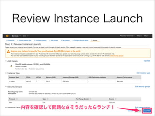 Review Instance Launch

 