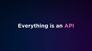 Everything is an API
 