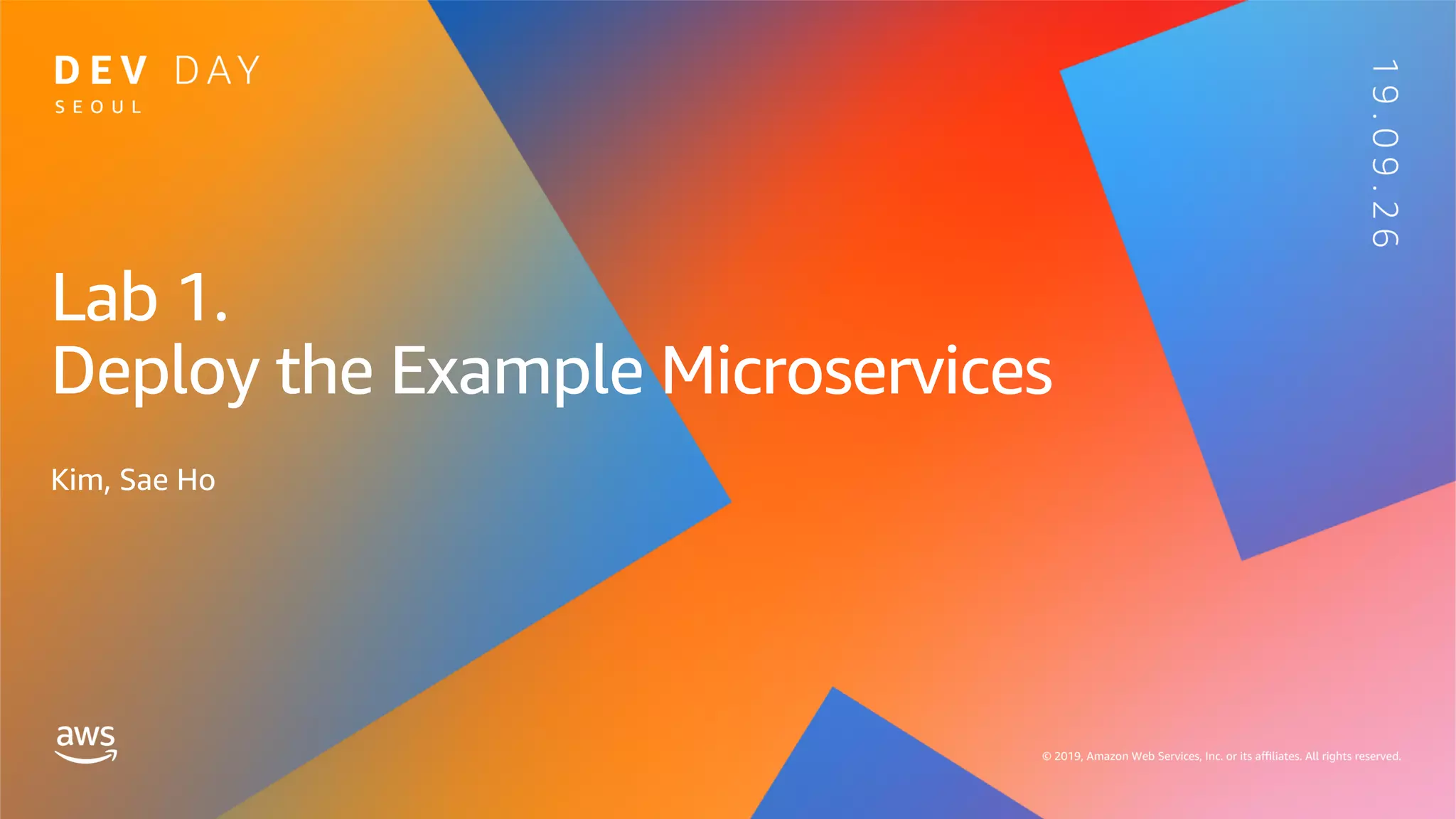 Lab 1.
Deploy the Example Microservices
Kim, Sae Ho
 