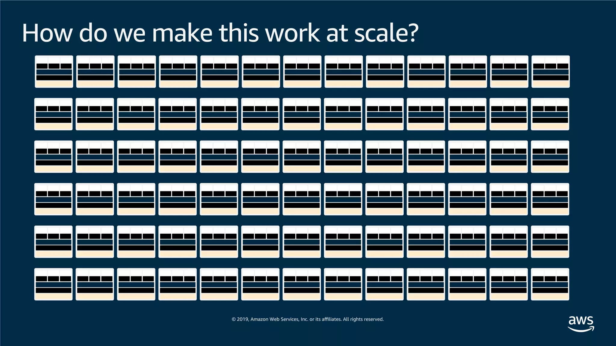 How do we make this work at scale?
 