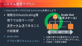 © 2018, Amazon Web Services, Inc. or its Affiliates. All rights reserved.
1. Web/App ELB AutoScaling
§
§
§
§
§
 