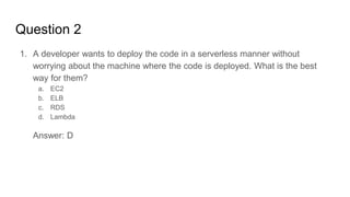 Aws Developer Associate Overview | PPTX