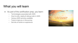 Aws Developer Associate Overview | PPTX