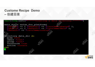 Custome Recipe Demo
– 创建目录
 