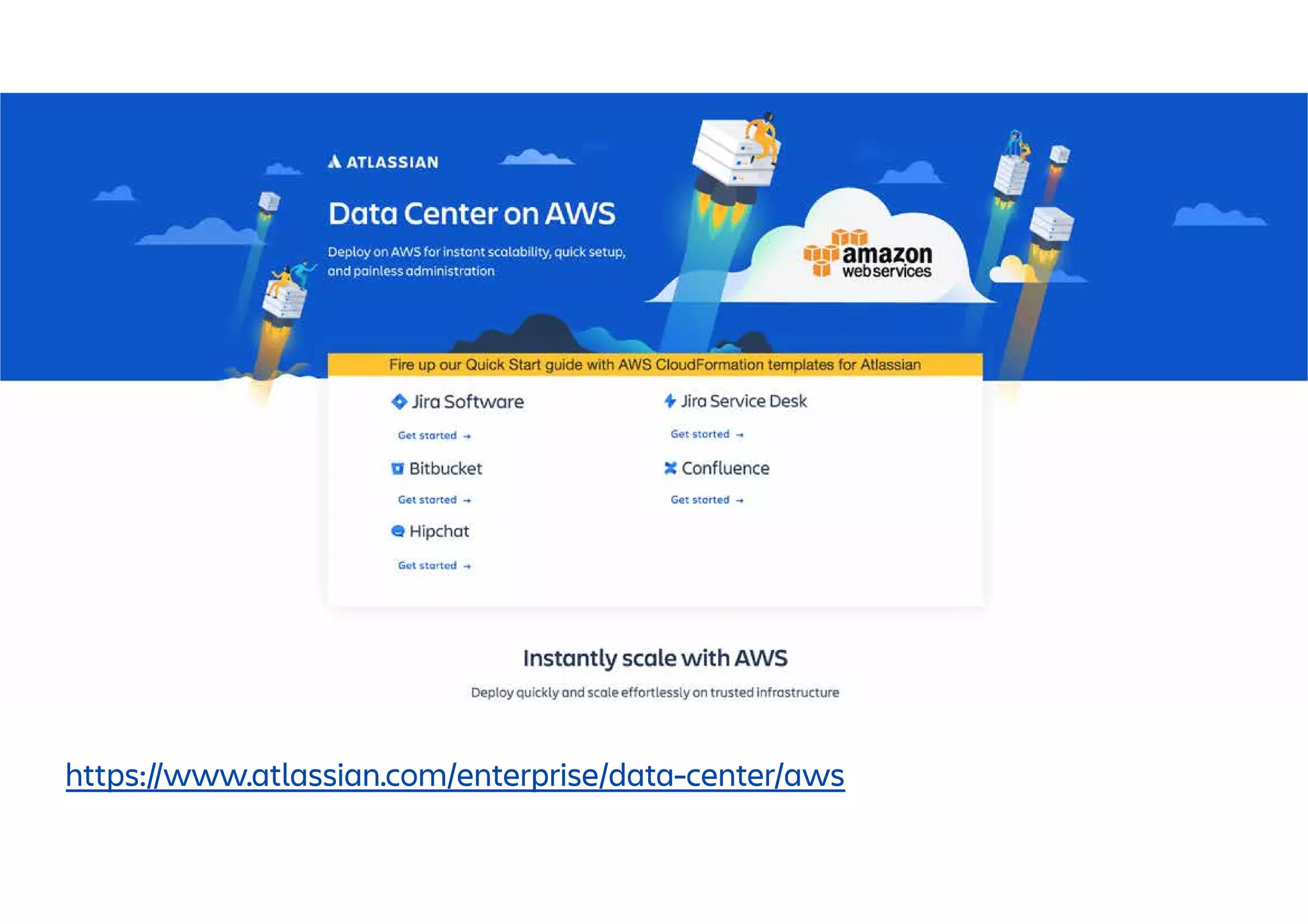 https://www.atlassian.com/enterprise/data-center/aws
 