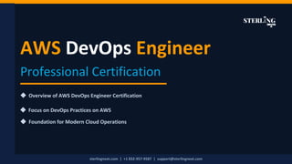 AWS DevOps Engineer Certification Overview | Learn DevOps on AW | PDF