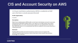 CIS and Account Security on AWS
 