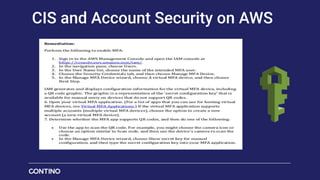 CIS and Account Security on AWS
 