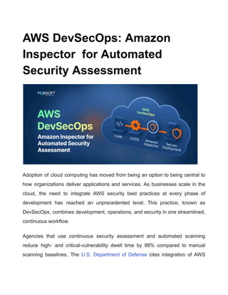 AWS DevSecOps_ Amazon Inspector for Automated Security Assessment.pdf