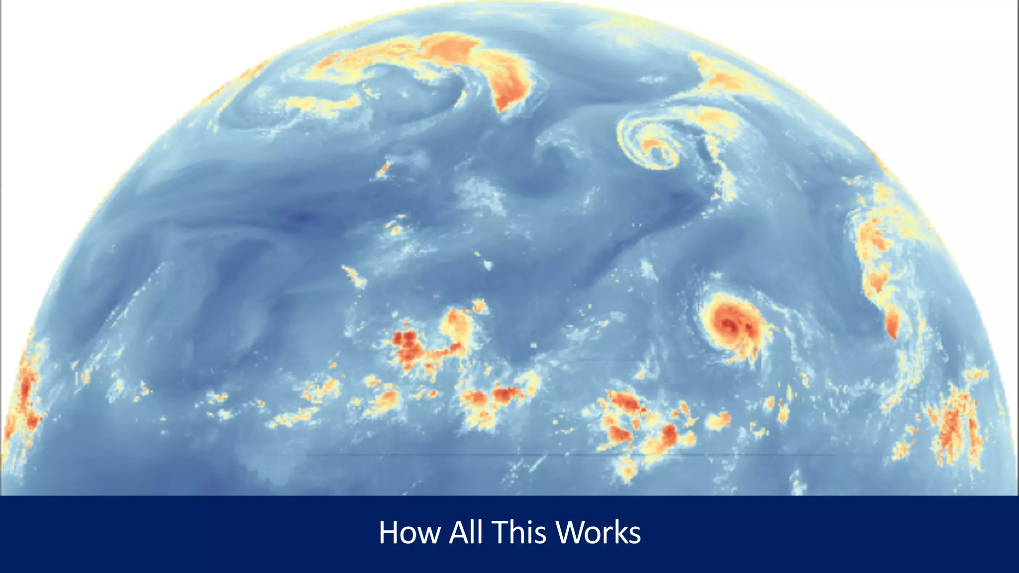 ©2018, Element84, Inc. All rightsreserved.
Screenshot of water vapor around Maria
Need imagery / graphic – I’ll
speak to content. Needs to
show imagery generation, ETS
for video generation, User
interaction with static web
client, Lambda invocation,
Batch processing of frame
conversion, S3 delivery,
Jupyter Notebook access
How All This Works
 