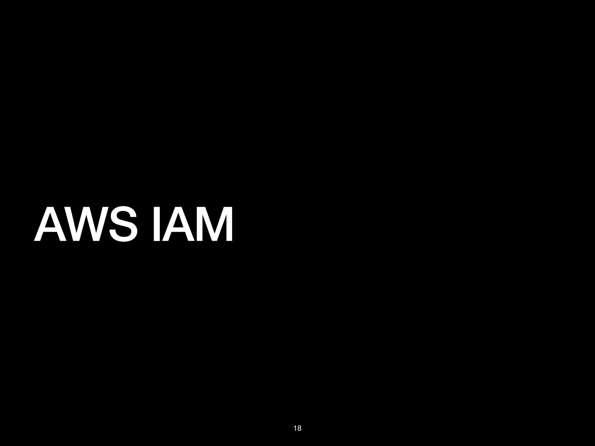 AWS IAM
18
 