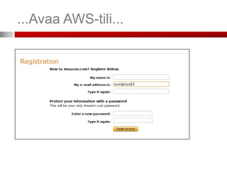 ...Avaa AWS-tili...
 