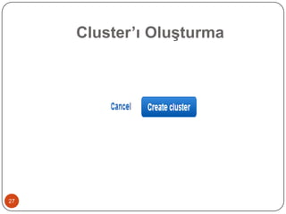 Cluster’ı Oluşturma

27

 