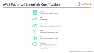 Copyright IntelliPaat, All rights reserved
AWS Technical Essentials Certification
 