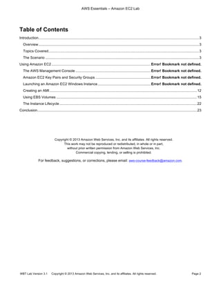 AWS essentials EC2 | PDF