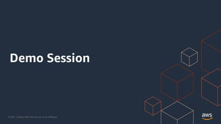 © 2021, Amazon Web Services, Inc. or its Affiliates.
Demo Session
 