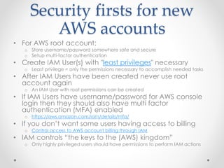 AWS IAM and security | PPTX