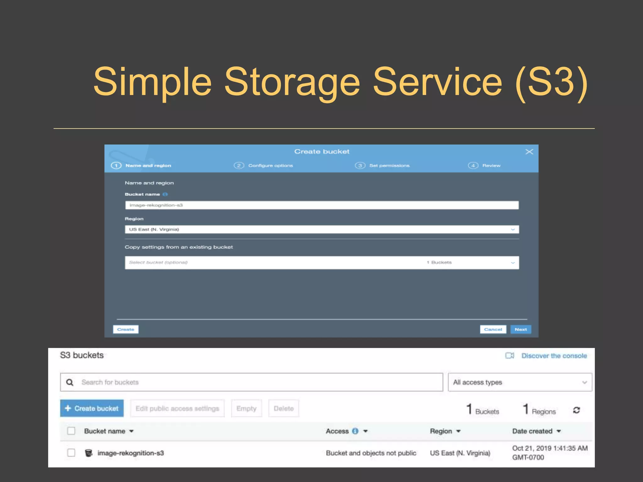 Simple Storage Service (S3)
 
