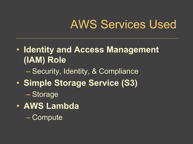 Aws image recognition | PPT