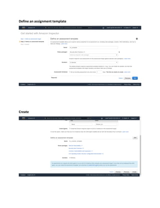 Define an assignment template
Create