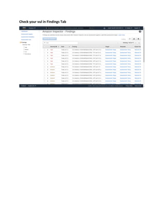 Check your vul in Findings Tab