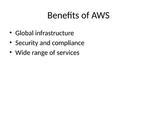 Comprehensive Introduction to AWS and Cloud Computing Fundamentals | PPTX