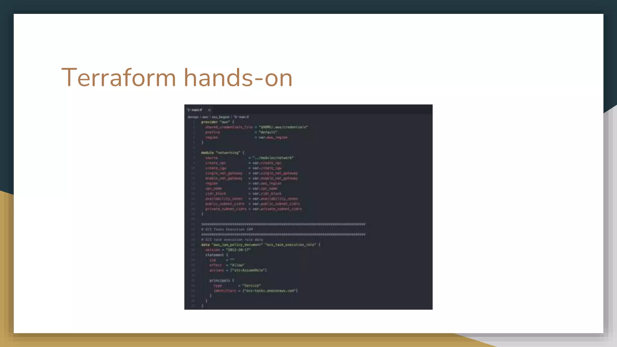 Terraform hands-on
 