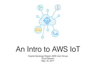 An Intro to AWS IoT
Capital Saratoga Region AWS User Group
Scott Stewart
May 18, 2017
 