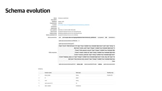 Schema evolution
 