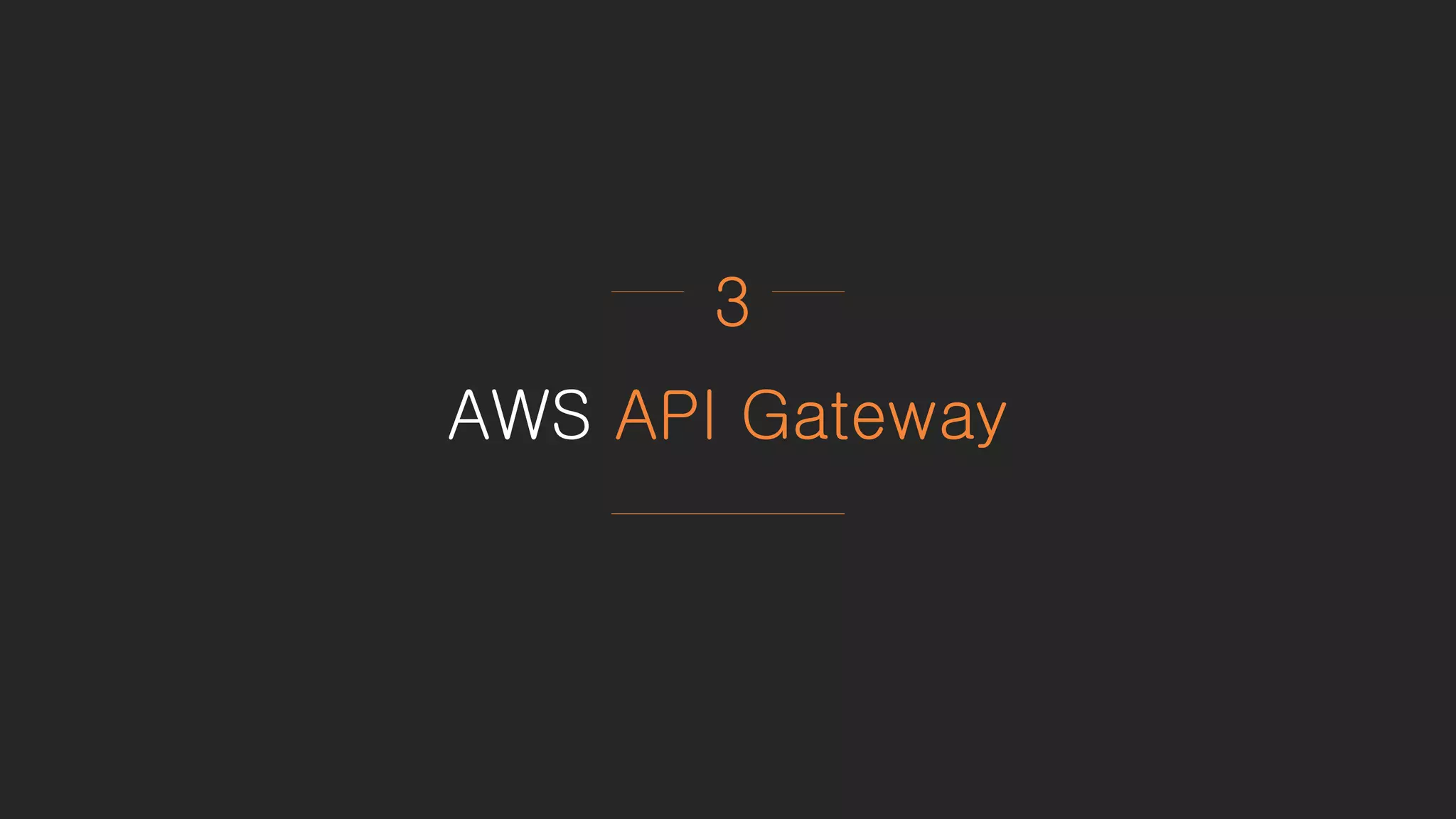 AWS API Gateway
3
 