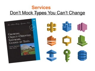 “…The second risk is that we have to be
sure that the behaviour we stub or mock
matches what the external library will
actually do…
Even if we get it right once, we have to
make sure that the tests remain valid
when we upgrade the libraries…”
Don’t Mock Types You Can’t Change
 